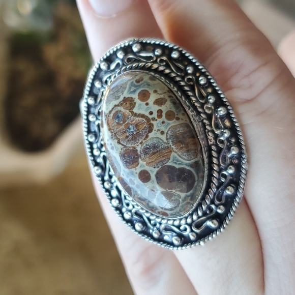 New Asteroid Jasper Silver Ring. - Picture 3 of 11